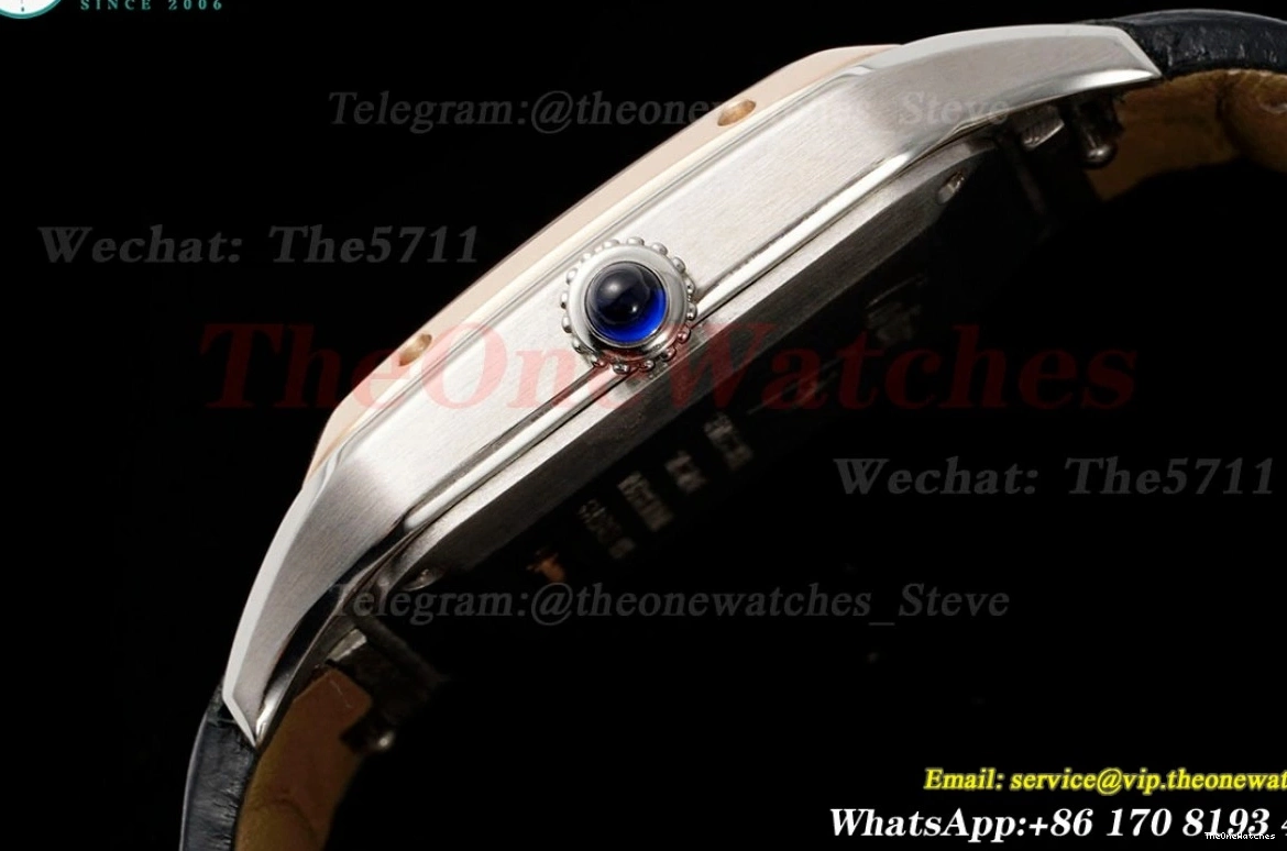 Dumont LE AF Dial Blk Silver RG Quartz Santos 1220